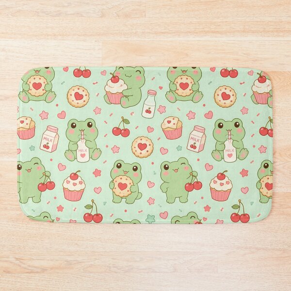 Item preview, Frog Cherry Cookie Pattern designed and sold by Soft Berry Studio.