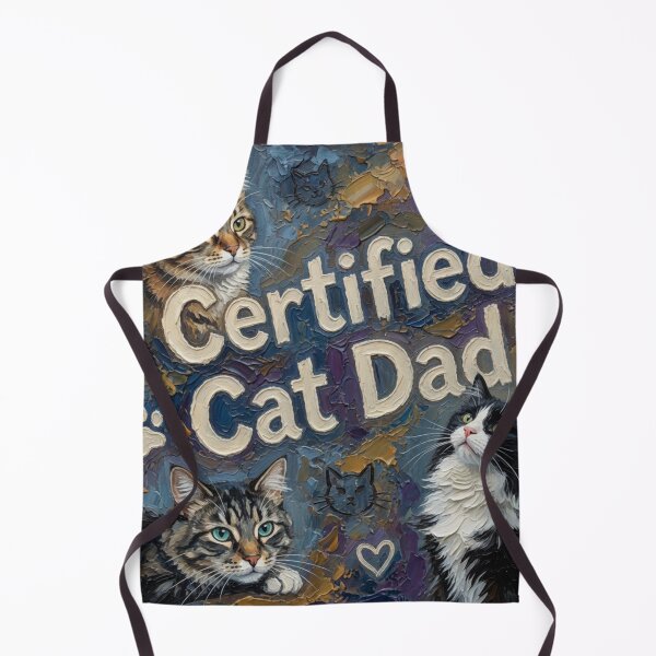 Item preview, Certified Cat Dad Cats Oil Painting Art designed and sold by Pioneer Spirit Market.