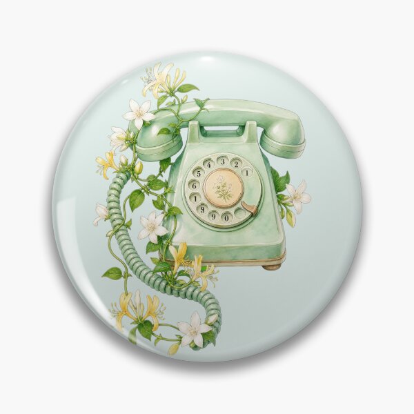 Item preview, Vintage Rotary Phone Jasmine Honeysuckle designed and sold by carthagia.