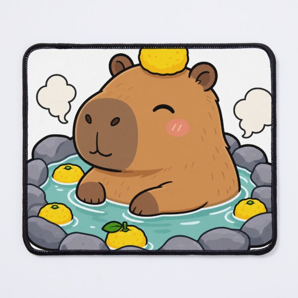 Item preview, Stay Chill Sweet Kawaii Capybara Onsen with Yuzu designed and sold by BoosterShop.
