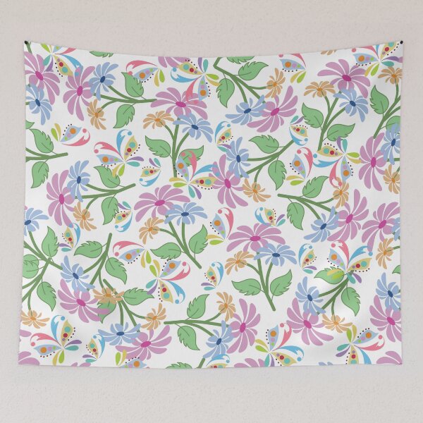 Item preview, Floral and Butterfly Seamless Spring Pattern designed and sold by PowerAntShop.