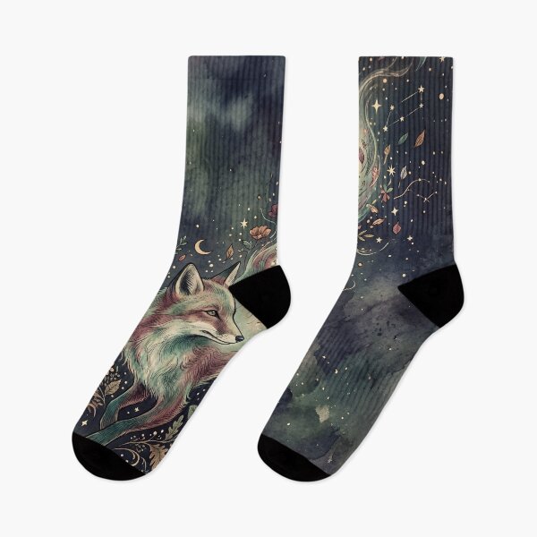 Item preview,  Woodland Spirit Fox in Bloom designed and sold by ASTRAL ART LAB.