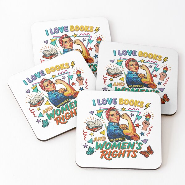 Item preview, I Love Books And Women's Rights  Rosie the riveter  Feminist designed and sold by TeeARTHY.