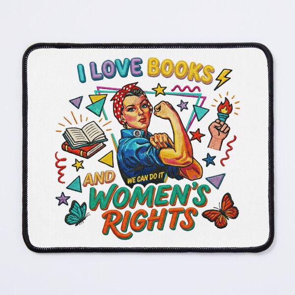 Item preview, I Love Books And Women's Rights  Rosie the riveter  Feminist designed and sold by TeeARTHY.