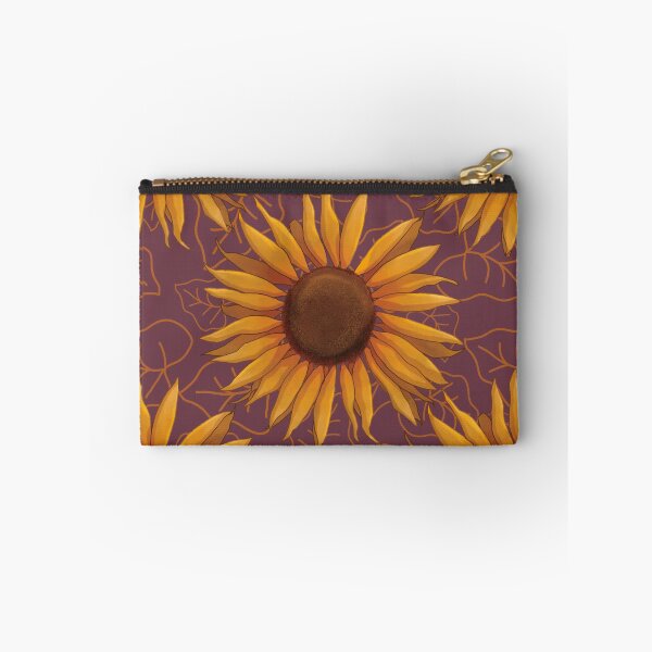 Item preview, Autumnal sunflower - aubergine eggplant designed and sold by OhNoNotAgain42.