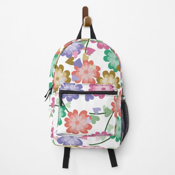 Item preview, Seamless Pattern of Colorful Flowers and Hearts designed and sold by PowerAntShop.