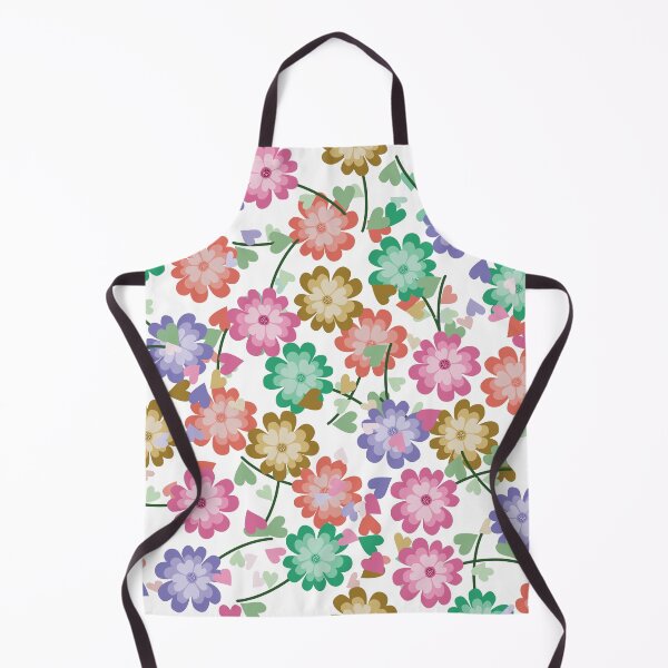 Item preview, Seamless Pattern of Colorful Flowers and Hearts designed and sold by PowerAntShop.