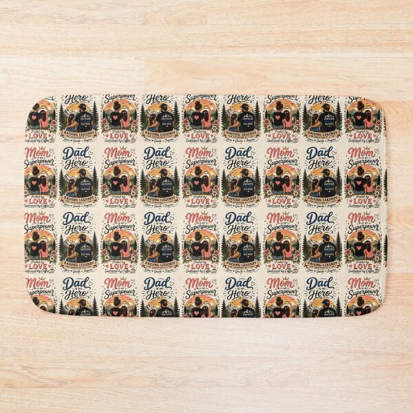 Item preview, Mom Is My Superpower & Dad Is My Hero – Family Love Design designed and sold by FAZ-DESIGNS.