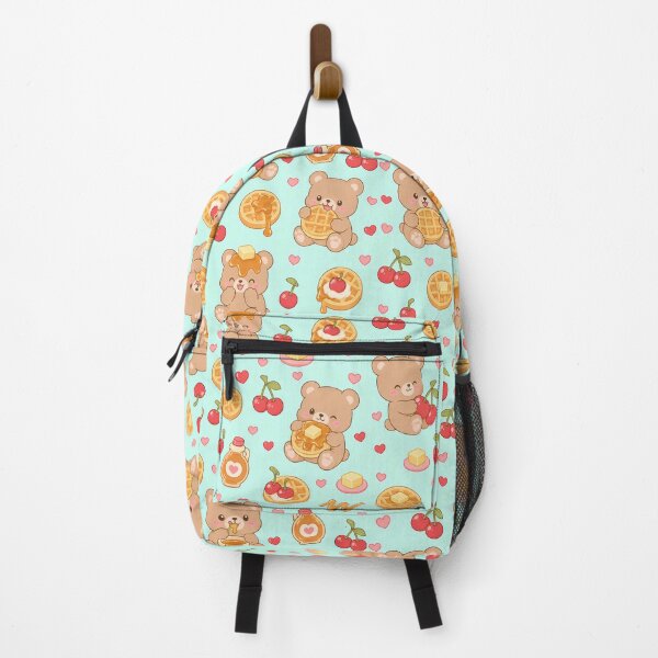 Item preview, Teddy Bear Cherry Waffle Pattern designed and sold by Soft Berry Studio.