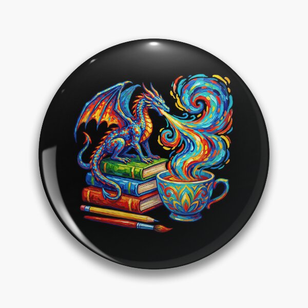 Item preview,  Magical Dragon Reading Books And Drinking Tea designed and sold by TeeARTHY.