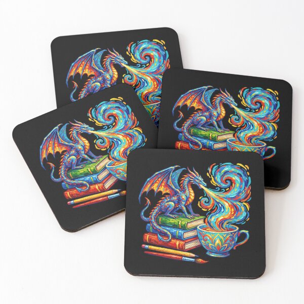 Item preview,  Magical Dragon Reading Books And Drinking Tea designed and sold by TeeARTHY.