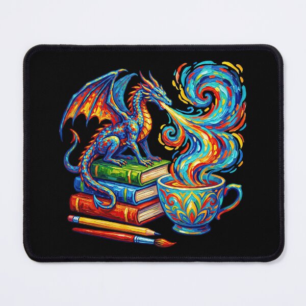 Item preview,  Magical Dragon Reading Books And Drinking Tea designed and sold by TeeARTHY.