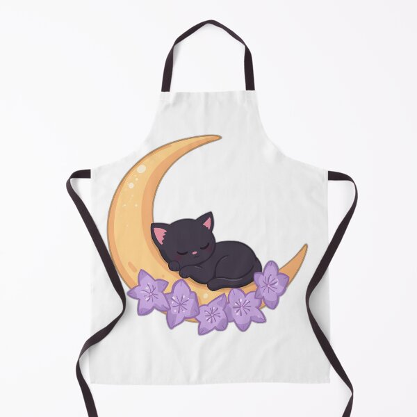 Item preview, Sleeping Black Cat on Crescent Moon Sticker | Cute Kawaii Moon Cat Design designed and sold by dreamz-world.