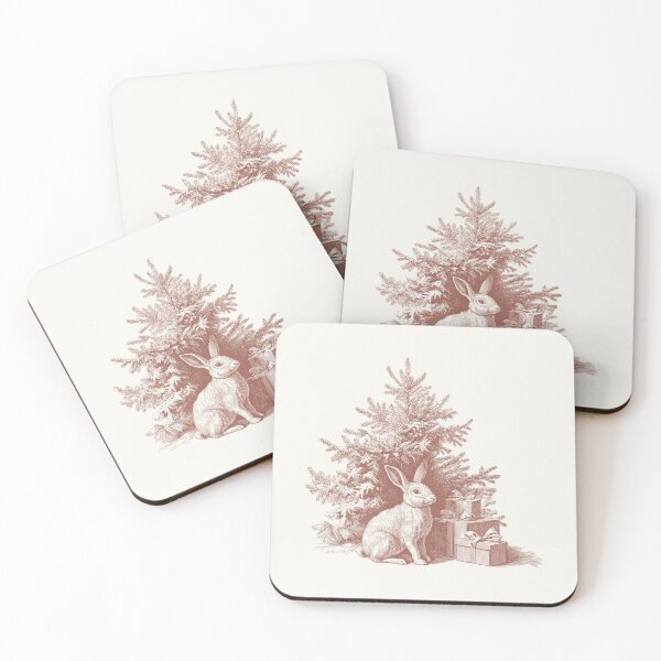 Item preview, Vintage Rabbit Christmas designed and sold by Snug Meadow Prints.