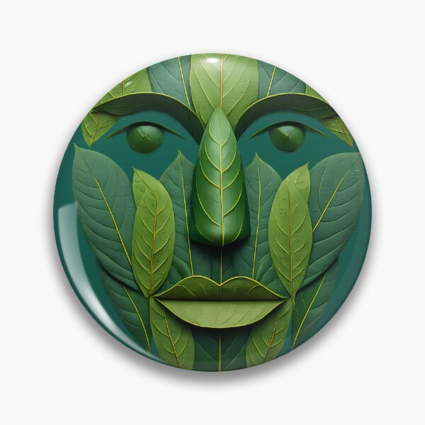 Item preview, Green Leaf Face Art designed and sold by Ambroa Stuff.