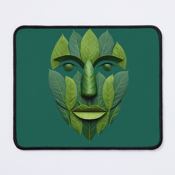 Item preview, Green Leaf Face Art designed and sold by Ambroa Stuff.