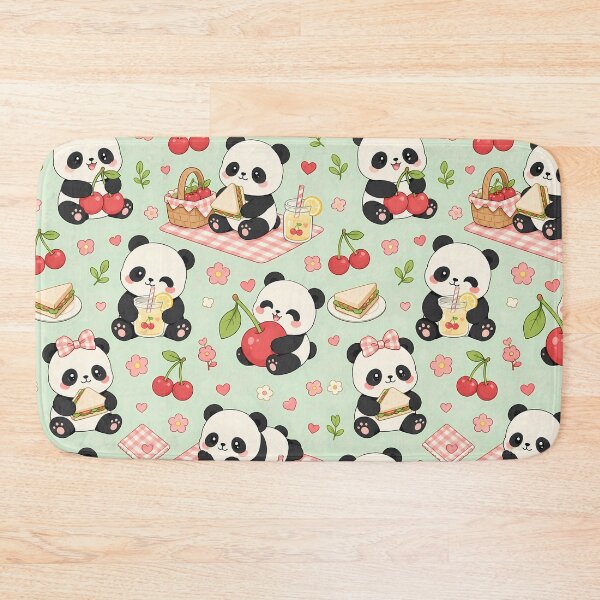 Item preview, Panda Cherry Picnic Pattern designed and sold by Soft Berry Studio.