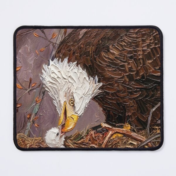 Item preview, Bald Eagle Mom Feeds Baby in Nest designed and sold by Grade A Gifts.