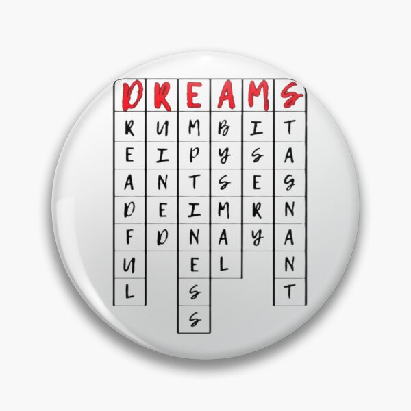 Item preview, Dreams Crossword  Dark Humor designed and sold by Stefanrajzer.