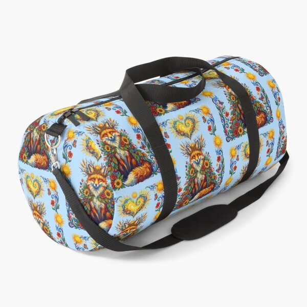 Item preview, Mystical Floral Fox Sunflowers Folk Art   designed and sold by TeeARTHY.