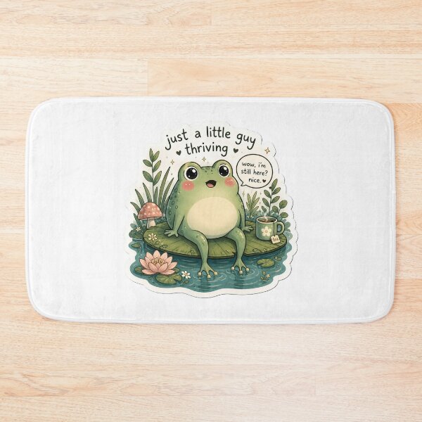 Item preview, Cute Cottagecore Frog Thriving Sticker designed and sold by Spectre Creates.