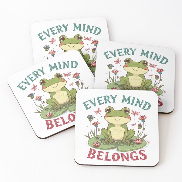 Item preview, Every Mind Belongs Cute Frog Autism Acceptance Neurodiversity designed and sold by EchoPrint Co..