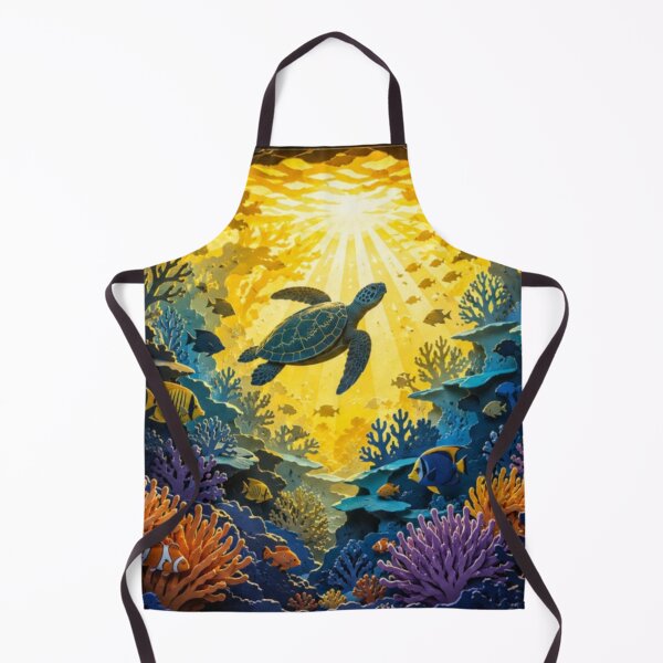 Item preview, Sea Turtle Coral Reef Papercut Ocean Art designed and sold by GSizzle1.