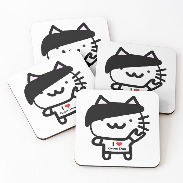 Item preview, Cute Emo Scene Cat Green Day designed and sold by AestheteArchive.