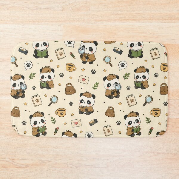 Item preview, Panda Detective Kawaii Mystery Pattern designed and sold by Soft Berry Studio.