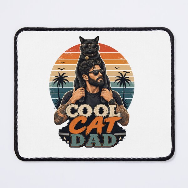 Item preview, Cool Black Cat Dad Sunglasses Retro Kawaii T-Shirt designed and sold by Ashley critters.
