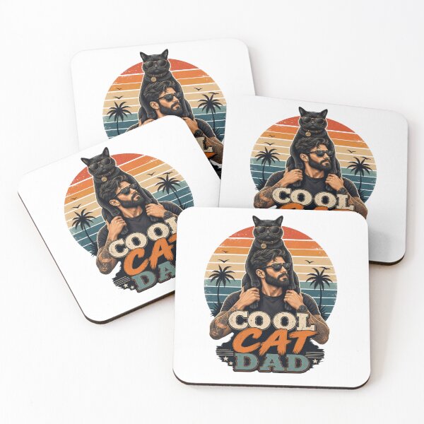 Item preview, Cool Black Cat Dad Sunglasses Retro Kawaii T-Shirt designed and sold by Ashley critters.