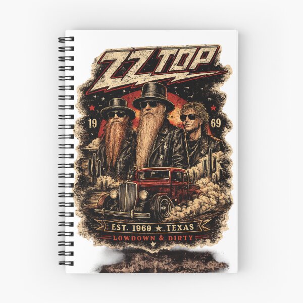 Item preview, ZZ TOP Vintage Texas Rock Band Retro Desert Hot Rod T-Shirt Design designed and sold by rafliynr.