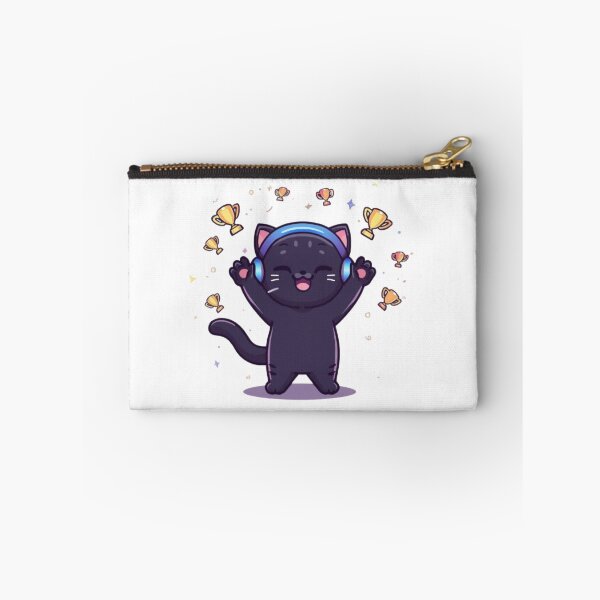 Item preview, Cute Victory Gamer Cat with RGB Headphones Kawaii Sticker designed and sold by Stylestickers55.