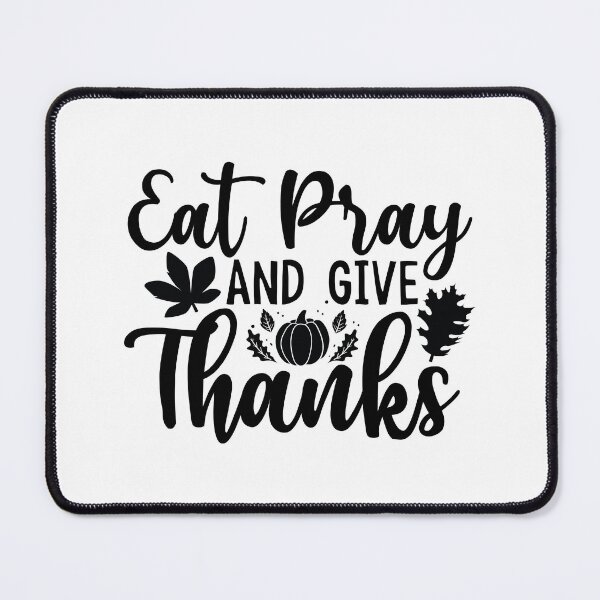 Item preview, Eat Pray And Give Thanks - Cute Thanksgiving Vibes Retro Vintage Aesthetic Autumn Family Feast Gift designed and sold by FuzionRaptor.