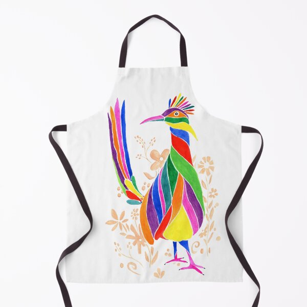 Item preview, Otomi Inspired Roadrunner Watercolor Painting designed and sold by Sonoran Glimmer.