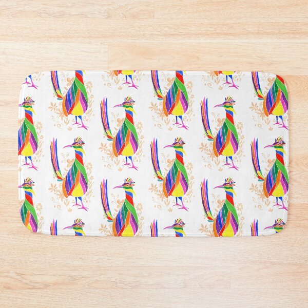 Item preview, Otomi Inspired Roadrunner Watercolor Painting designed and sold by Sonoran Glimmer.
