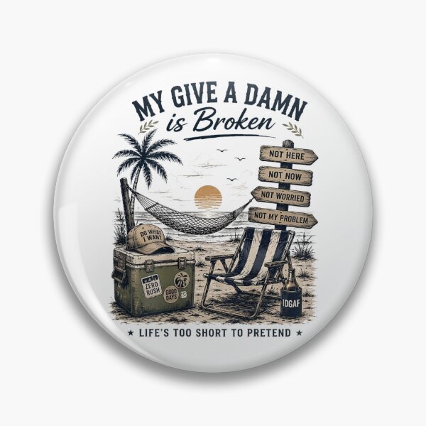 Item preview, My Give A Damn is Broken Beach Retro Too Old to Care Club designed and sold by ivotee.