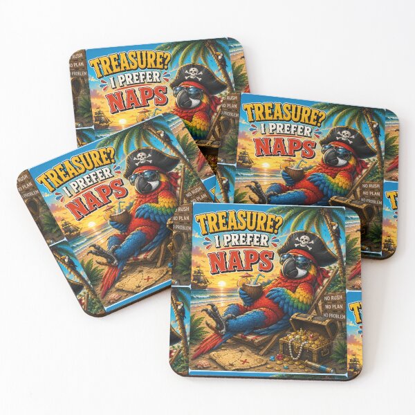 Item preview, Treasure I Prefer Naps Pirate Parrot designed and sold by BagFactoryUK.
