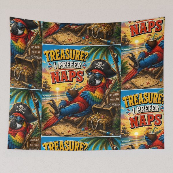Item preview, Treasure I Prefer Naps Pirate Parrot designed and sold by BagFactoryUK.