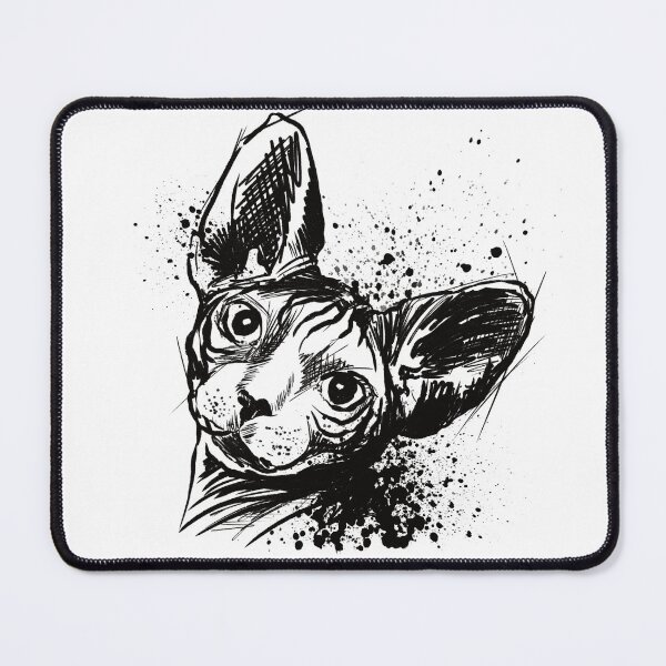 Item preview, Sphynx Cat Ink Portrait Artwork designed and sold by Inkversed.