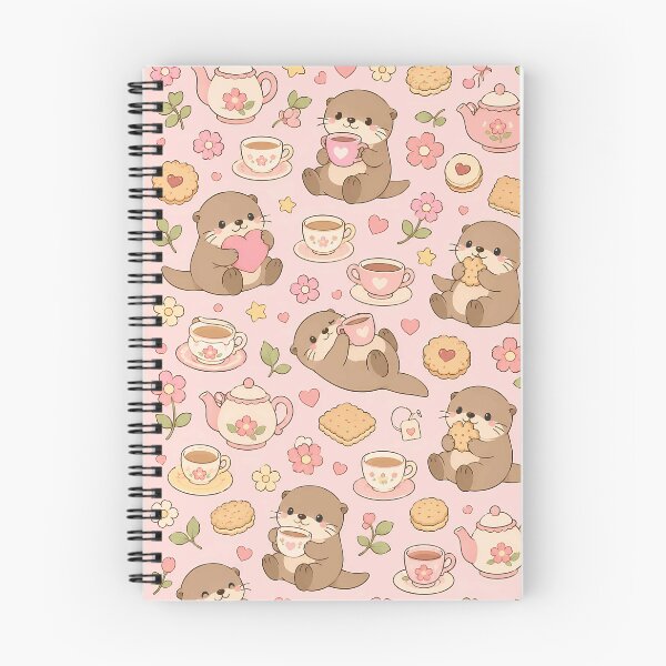 Item preview, Otter Floral Tea Party Kawaii cup designed and sold by Soft Berry Studio.