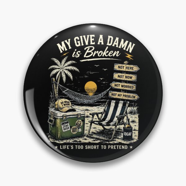 Item preview, My Give A Damn is Broken Beach Retro Too Old to Care Club designed and sold by ivotee.