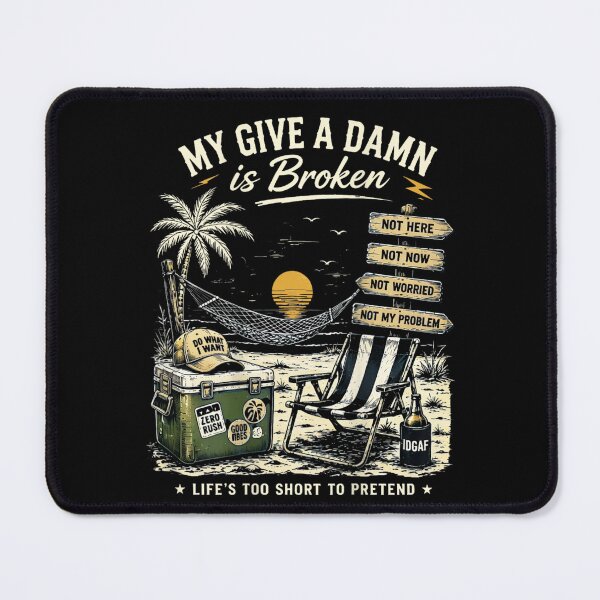Item preview, My Give A Damn is Broken Beach Retro Too Old to Care Club designed and sold by ivotee.