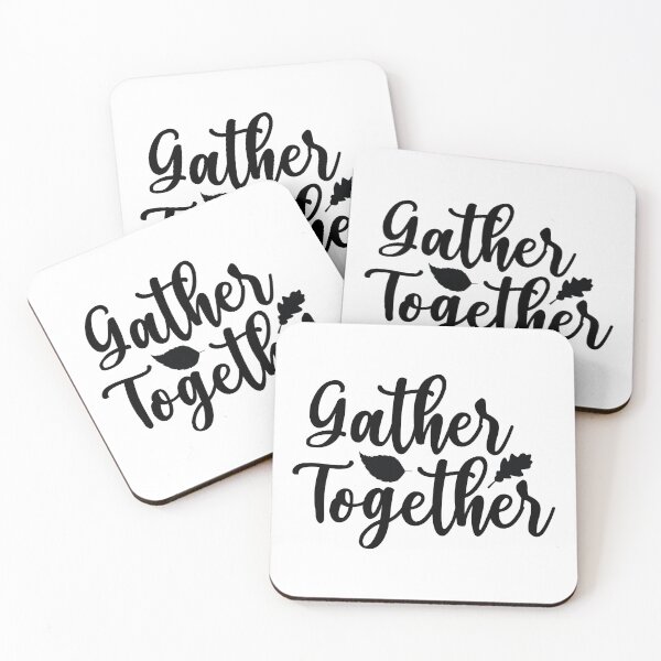 Item preview, Gather Together - Cute Thanksgiving Vibes Retro Vintage Aesthetic Autumn Leaves Family Feast Gift designed and sold by FuzionRaptor.