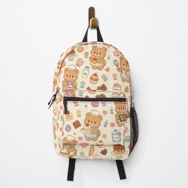 Item preview, Teddy Bear Bakery Cook Kawaii Pattern designed and sold by Soft Berry Studio.