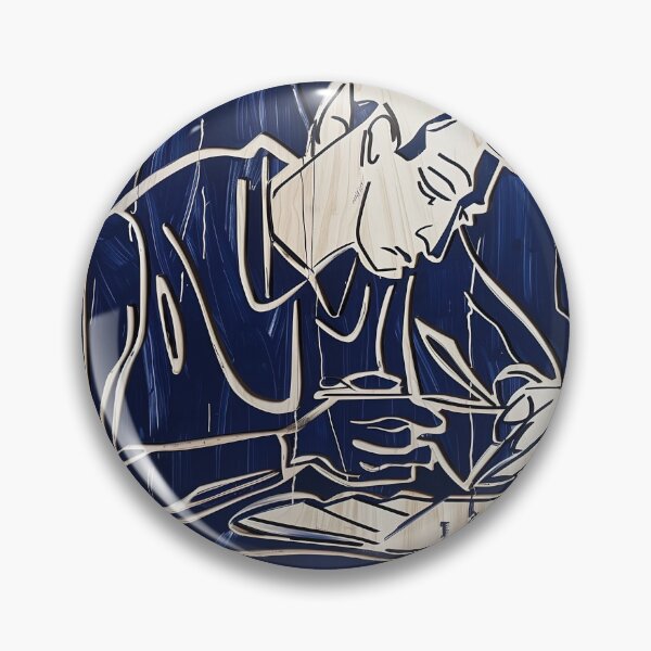 Item preview, Carpenter - Blue Abstract Art designed and sold by shadow-bloom.