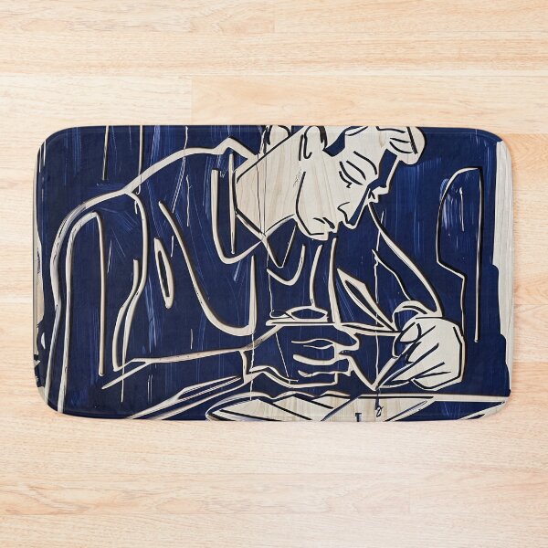Item preview, Carpenter - Blue Abstract Art designed and sold by shadow-bloom.