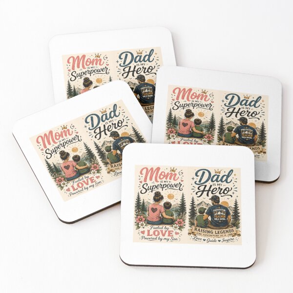 Item preview, Mom Is My Superpower & Dad Is My Hero – Family Love Collection designed and sold by FAZ-DESIGNS.