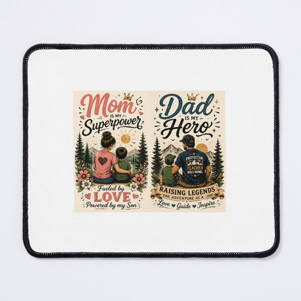 Item preview, Mom Is My Superpower & Dad Is My Hero – Family Love Collection designed and sold by FAZ-DESIGNS.