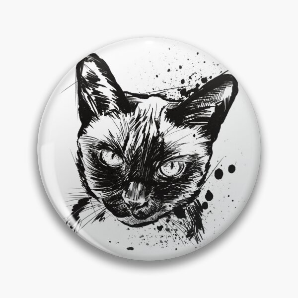 Item preview, Siamese Cat Ink Sketch Portrait designed and sold by Inkversed.